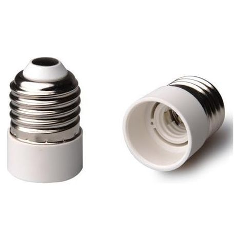Lot de 2 adaptateurs de culot E27 vers E14 pour ampoule LED et basse consommation (1/5)