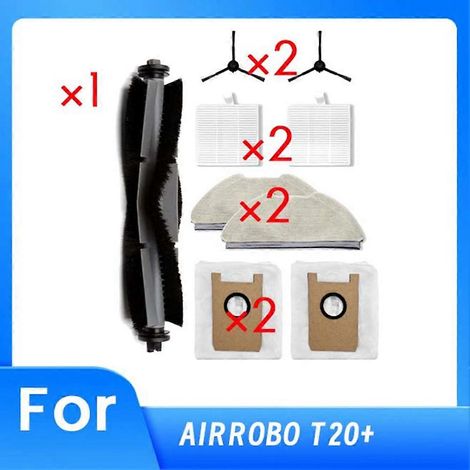 Brosse principale et latérale serpillière filtre sacs à poussière pour AIRROBO T20+ accessoires d'aspirateur Ultra durable pièces de nettoyeur accessoires (1/5)