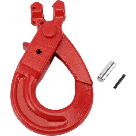 Crochet coulissant à chape 2T, roulement de charge, chaîne de sécurité en acier allié G80 pour la manipulation d'équipement de transport de Port de levage d'usine (1/4)