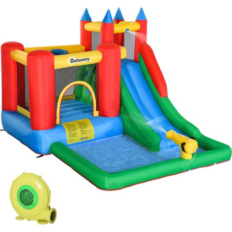 Castello Giostra Gonfiabile 330x245x215 cm in con Pompa Inclusa (1/5)