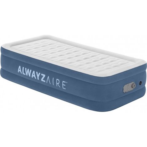 Bestway – Matelas gonflable 1 personne 191 x 97 x 46 cm – Double pompe intégrée pour regonflage silencieux – AlwayzAire (1/5)