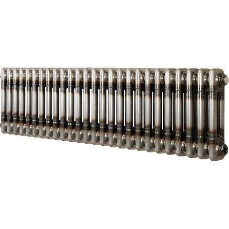 Traditional 2 Column Radiator - 300 x 1190mm - Raw Metal