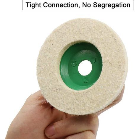 10 pièces 4 Pouces Rondes en Feutre de Laine Disque de Roue tampons pour meuleuse d'angle 100mm Polissage Polissage (1/4)