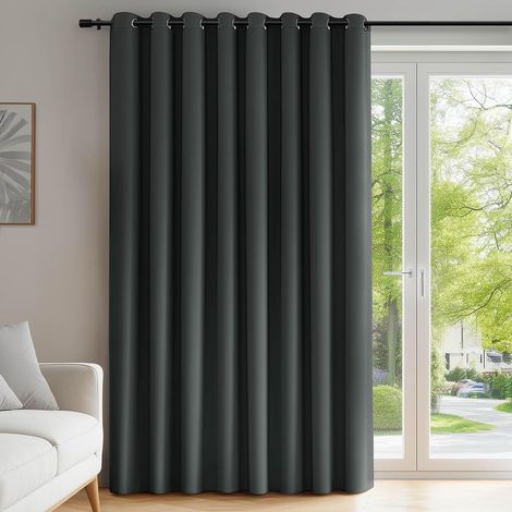 Deconovo Blackout Curtain Thermal Acoustic Curtains Dark Grey (1/5)
