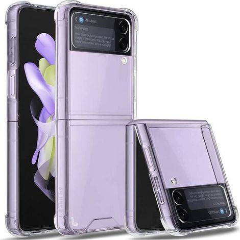 Coque de protection rigide transparente pour Samsung Galaxy Z Flip 4 5G - - Bords renforcés