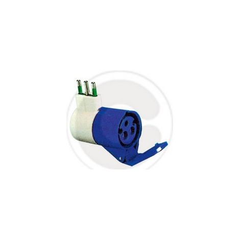 Fme art 78.000 adattatore industriale semplice 220V 16A+T a 2p + T blu (1/2)