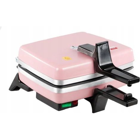 Dezal 301.7 LW Waffeleisen für 2 Waffeln, 1300 W, Rosa