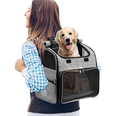 Cat Carrier Bag, Portable Pet Carrier Bag with Breathable Foldable Versatile Travel Bag Ideal for 3-10kg Pets (1/5)