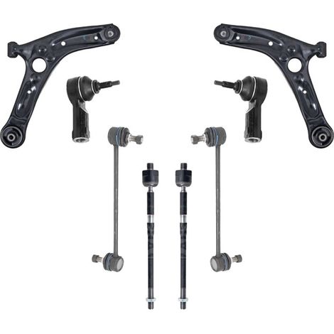 KIT BRACCIO OSCILLANTE 8 PEZZI COMPATIBILE CON HYUNDAI i10 II (BA, IA) 1.2 12.2013 - 12 / Kit Sospensione Completo OE/OEM / Bracci Oscillanti + Testine Sterzo / Sostituzione Diretta OEM
