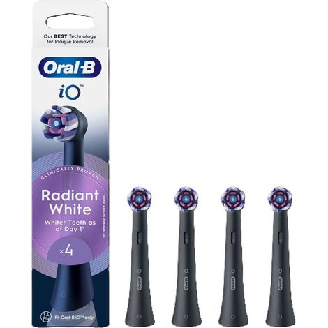 Oral-B - iO Series Radiant Ersatzköpfe, schwarz, 4 Stück. 8700216199254 (1/4)