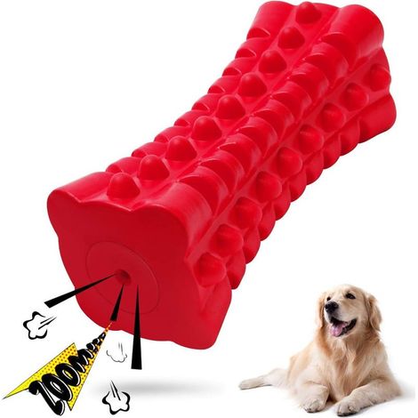 Jouet couineur indestructible pour chien – Jouet à mâcher en caoutchouc résistant pour grands chiens agressifs, durable et sûr pour un jeu interactif (1/4)