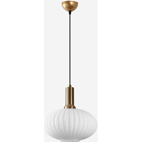 Metall- und Glashängelampe Asker 30cm - Gold (1/5)