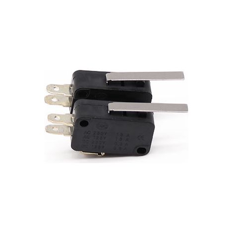 Miniature Limit Switch KW7-1 with center lever, black, three-pin connector (1/4)