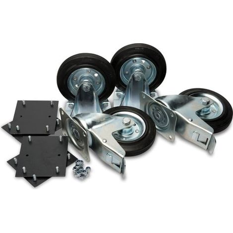 Kit de 4 roulettes avec fixations incluses (1/2)