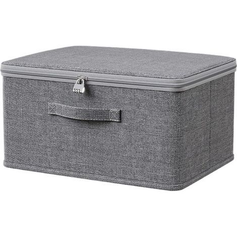 Boîte Rangement - Verrouillable Pliable Anti-poussière Anti-humidité - Pour Vêtements - 1 Pièce (1/5)