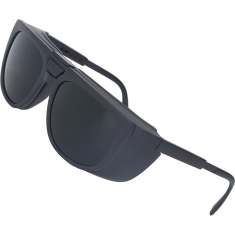 Lunettes de soudure TIG à protection UV renforcée, verre rabattable IR8.0 vert foncé, confort optimal pour travaux de précision. (1/5)