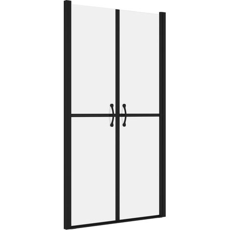 Vidaxl – Porte de douche en verre ESG dépoli 98-101 cm – Hauteur 190 cm – Aluminium – Installation facile avec matériel inclus