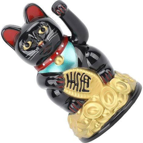 Sculpture de Chats électrique en Plastique, décorations de Statue de Chats ondulés pour la Maison, Le Bureau, Le Tableau de Bord de Voiture, Ornement d ' Art culturel, Tableau de Bord de (1/5)