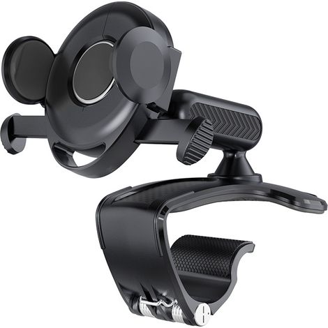 Handyhalterung Auto, Auto-Handyhalterung am Armaturenbrett, 360° Drehung Smartphone Halterung Auto, Multifunktionaler Handy Halterung Zubehör mit Universal Clip (1/5)