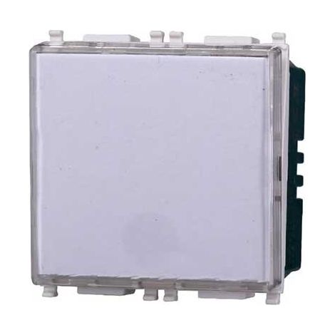 Poussoir porte étiquette 2P 10A 250V compatible Vimar Plana couleur blanc Ettroit EV1901