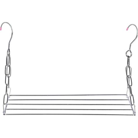 Séchoir à Linge Extérieur Design Compact Balcon en Acier Inoxydable Étagère à Chaussures et Égouttoir à Chaussettes et Structure en (1/5)