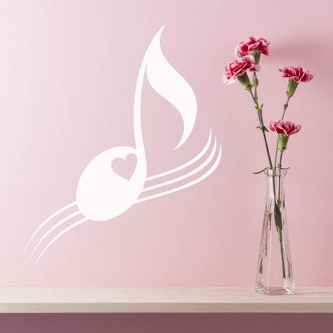 Sticker Mural - Note de musique - 7x9 cm - Noir (1/3)