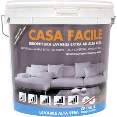 IDROPITTURA SUPERLAVABILE CASA FACILE  5 L  1 PZ
