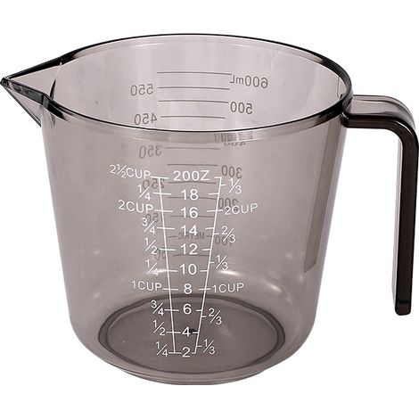 Vaso medidor de cocina de 600 ml, preciso para medidas de repostería, un utensilio de cocina esencial (1 vaso medidor transparente de color marrón). (1/5)