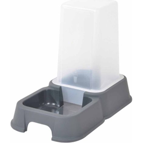 Distributeur d'Eau & Croquettes "Chat" 3,5l Gris