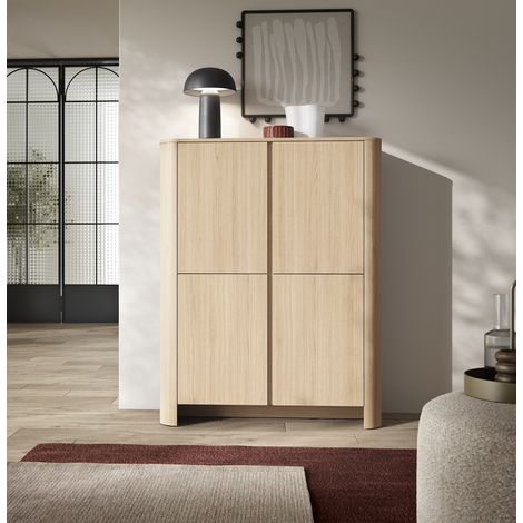 Vitrine Bari chêne - 103x132x39 cm (1/5)