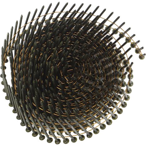 Stahl-Dachnägel, 40 Rollen à 16000 Nägel, 15° Rundkopf, Ringe, 2,1 x 38 mm, für Verkleidungen und Dächer. (1/5)