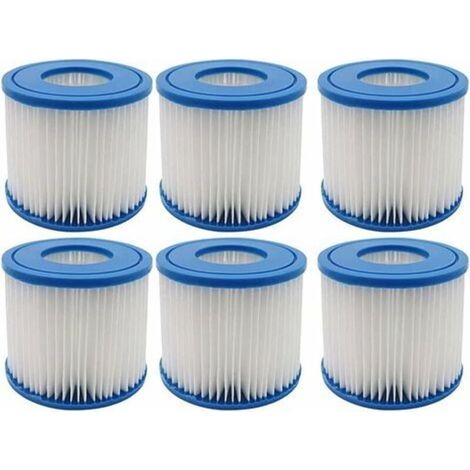Aiperq Lot De 6 Filtres De Jacuzzi Pour Piscine - Type D - Cartouche De Filtre De Rechange Pour Summer Waves MINKUROW (1/4)