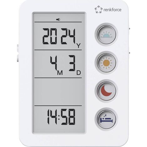 Renkforce RF-4883628 Réveil blanc rappel de prise de médicaments W196912 (1/5)