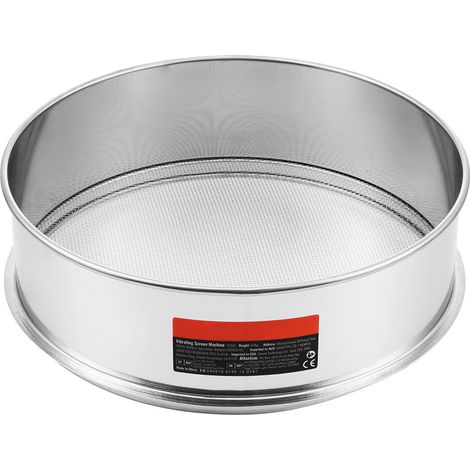 Mophorn Tamiz de harina con malla 10, hecho de acero inoxidable 304, tamiz de malla fina de grado alimenticio, 12.6 pulgadas de diámetro, adecuado para hornear con 5 tamaños de malla para frijoles mun