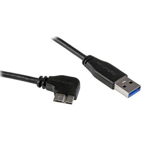 StarTech.com USB3AU1MRS - Câble USB 3.0 Type-A vers micro USB 3.0 B coudé (Mâle/Mâle - 1 m)