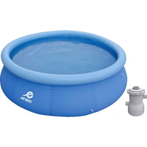 Avenli Aufblasbares Schwimmbecken Blau 240 cm Durchmesser (1/3)