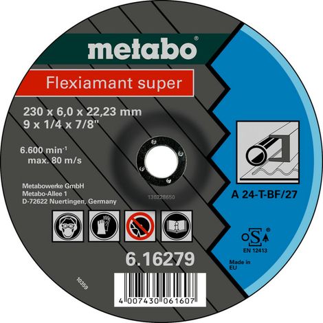Metabo Flexiamant super 230x6,0x22,23 Stahl, Schruppscheibe, gekröpfte Ausführung 10 Stk