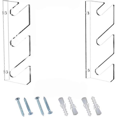 1 paire de supports muraux fixes en acrylique pour skateboards --- (1/5)