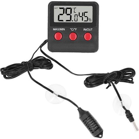 Mini thermomètre-hygromètre à 2 sondes, hygromètre numérique, moniteur de température pour incubateurs