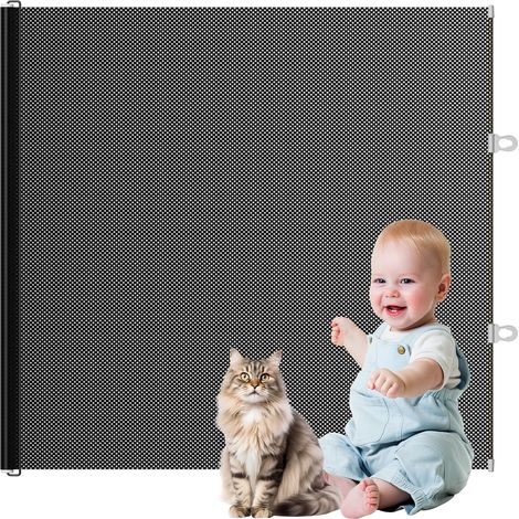 Barrière de protection d'escalier extensible de 0 à 140 cm, sécurité enfant (1/5)