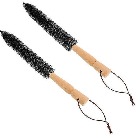 Ensemble de 2 brosses multifonctions pour cheminée, manche ergonomique, poils en nylon, nettoyage efficace des conduits et de la cheminée (1/5)