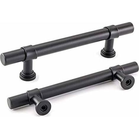 Set of 2 Black Bathroom Cabinet Handles 96mm, For Cabinets, Cupboards, Bathroom, and Kitchen (1/5)