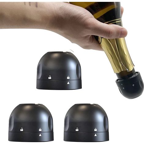Bouchon À Vin - Bouchon À Champagne - Étanche - Silicone Alimentaire - Pour Bouteilles De Vin Et De Champagne - Lot De 2 (1/5)