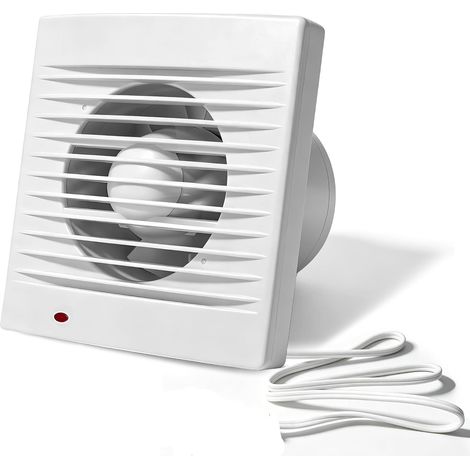 Extracteur d'Air 120mm Silencieux, VMC Salle de Bain avec Clapet Anti-Retour, Ventilateur Extracteur 140m³/h 14W, Ventilateur Mural pour Cuisine, WC, Bureau, Garage (1/5)