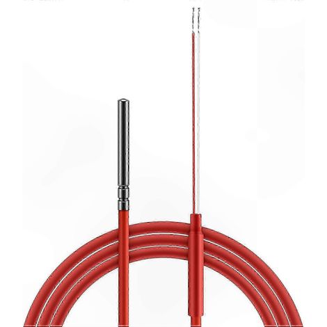 Sonde de température PT1000, thermistance 2 fils, revêtue silicone, câble 1,5 m, 45x5 mm, plage -50 à 180°C (1/5)