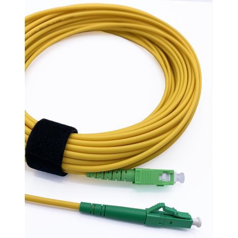 Elfcam Glasfaserkabel 50m SC/APC auf LC/APC – OS2 Singlemode Simplex 9/125 µm, LSZH, Gelb – LWL-Patchkabel für zuverlässige Datenübertragung (1/5)
