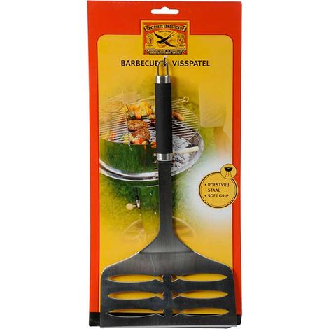 Spatola Barbecue Per Pesce Acciaio Inox Colore Nero Soft Grip Grigliate