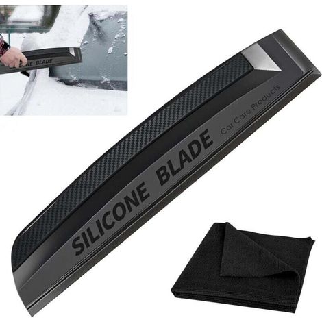 [JAMAIS UTILISÉ]Raclette Silicone Voiture - Grattoir En Silicone Pour Voiture: Raclette En Silicone, Raclettes De Voiture, Essuie-glace Pour Vitre Pour Carrosserie Et Vitres De Voiture, Fenêtres, Miro