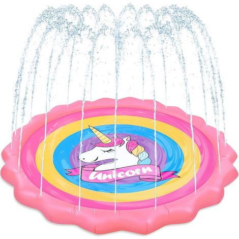 170 cm Materassino, acqua nebulizzata Mat, Spruzzo, Mat giochi d'acqua Per Bambini, Splash Pad, Cuscino, Giocattoli estivi acqua all'aperto, Giardini e Prati (1/5)