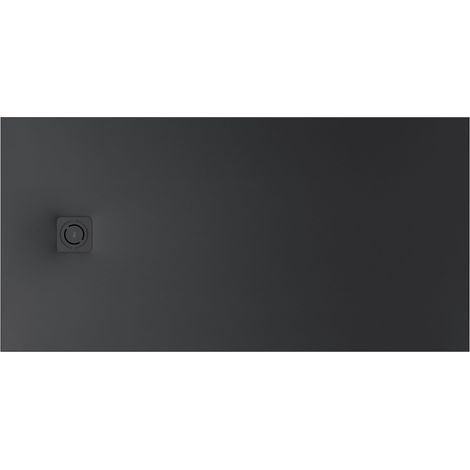 Receveur de douche extra plat en Stonex® Terran-N+Grille Twist - 1400x900mm - Noir (1/2)